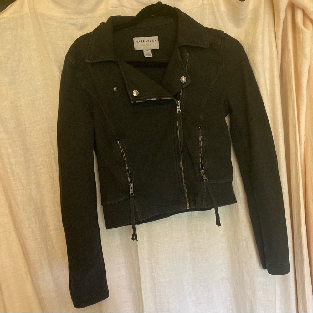 Anthropologie Black Moto Jacket